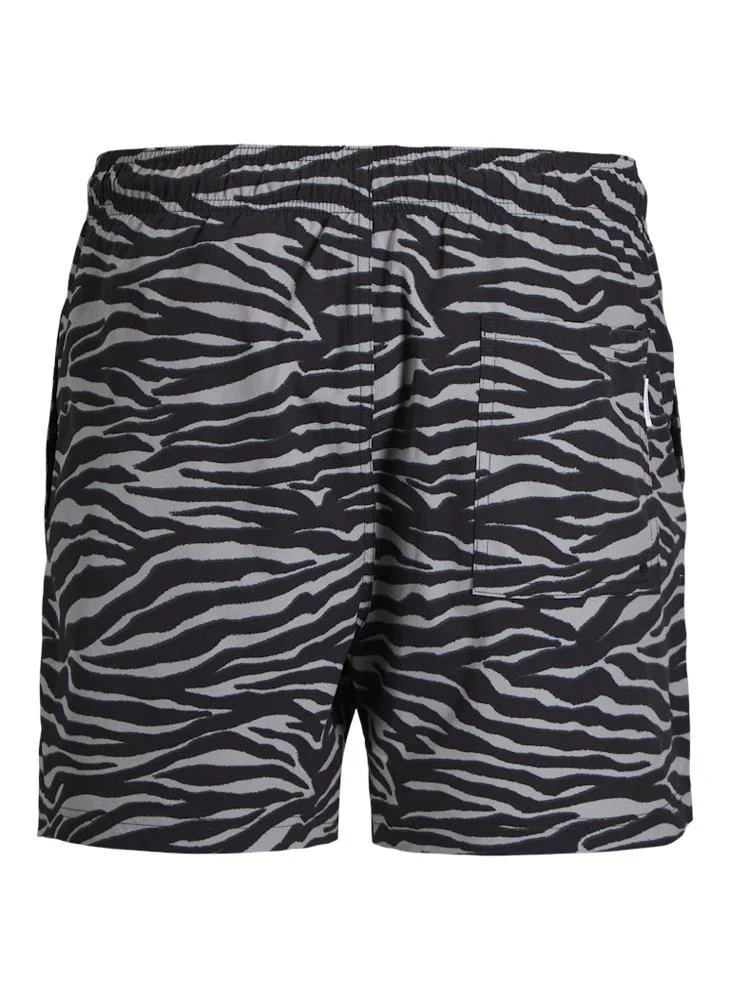 JACK & JONES  Printed Drawstring Swim Shorts for Men | Best Price UAE